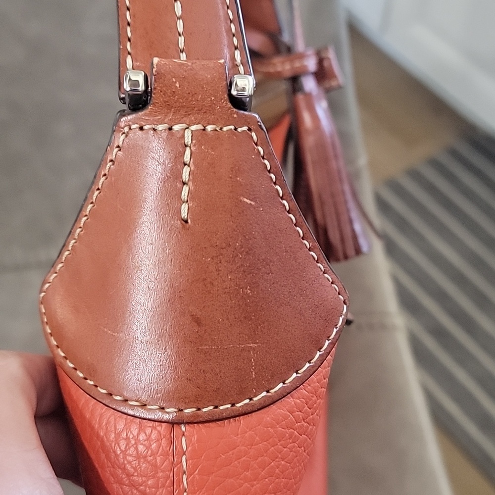 Dooney & Bourke Cambridge Hobo In Persimmon~Pebbled Leather - Picture 7 of 16
